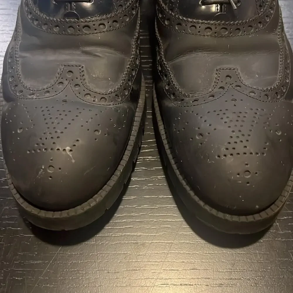 Louis Vuitton Men's Black and Navy Oxford Dress Shoes size 9.5 fits 10.5